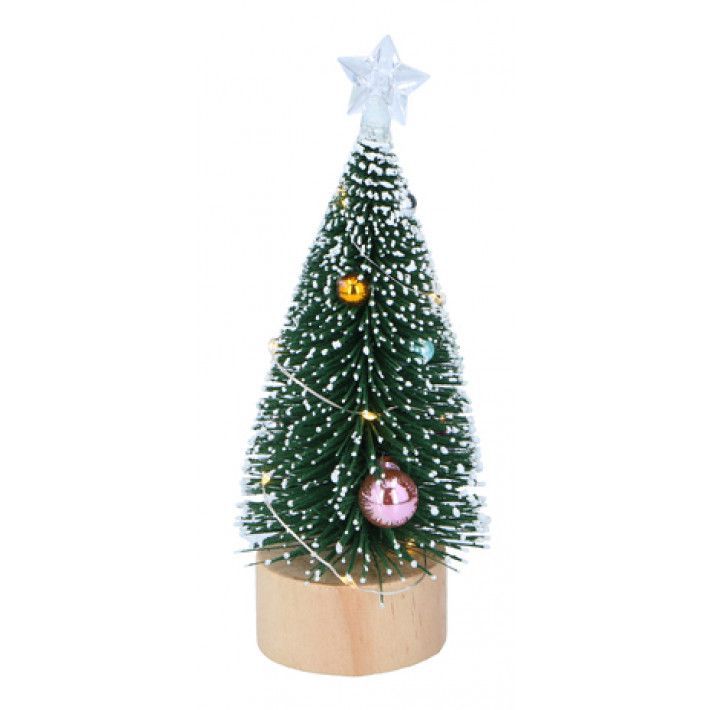 Decor de brad de Crăciun 22,5 cm 10 LED-uri pe baterii 