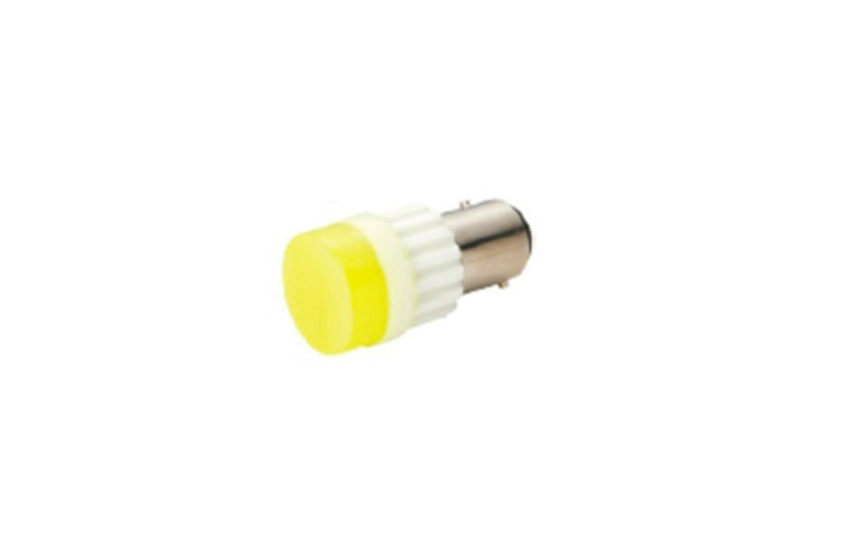 Bec LED COB set 12V Ba15s 1 LED ceramic alb 