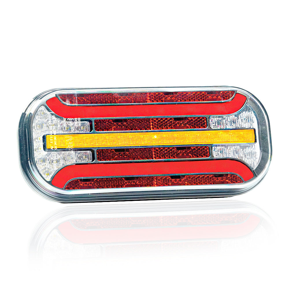 Lampă LED cu 6 funcții, index dinamic cu prismă 12/24V 