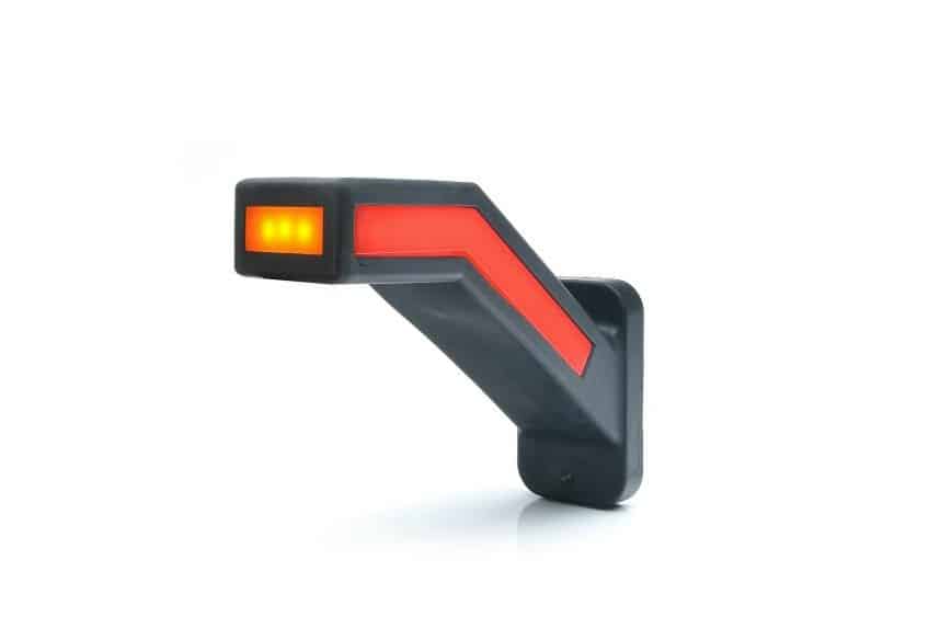 Lampă de cauciuc cu LED pentru semnalizarea lățimii, cu cot lung 