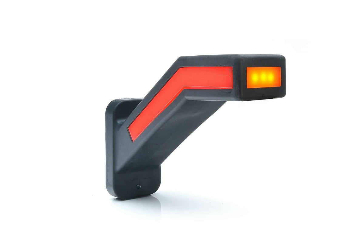 Lampă de cauciuc cu LED pentru semnalizarea lățimii, cu cot lung 