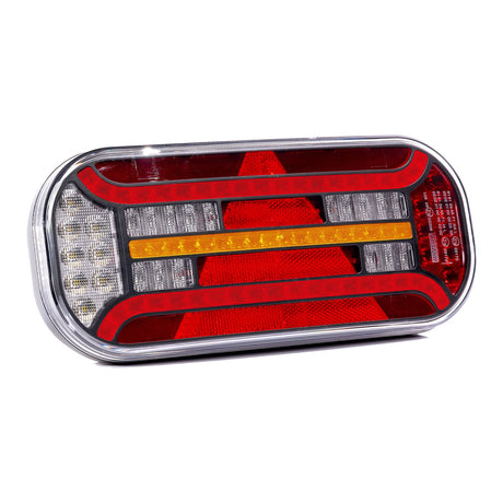 Lampă LED cu 6 funcții și index dinamic cu prismă triunghiulară 12-36V 