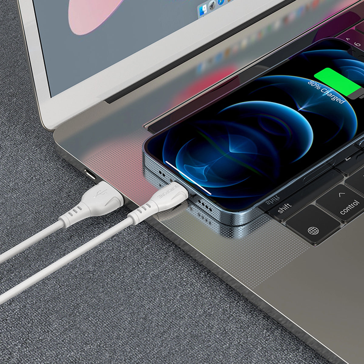 Cablu USB Lightning, Borofone BX51, 2.4A, 1m
