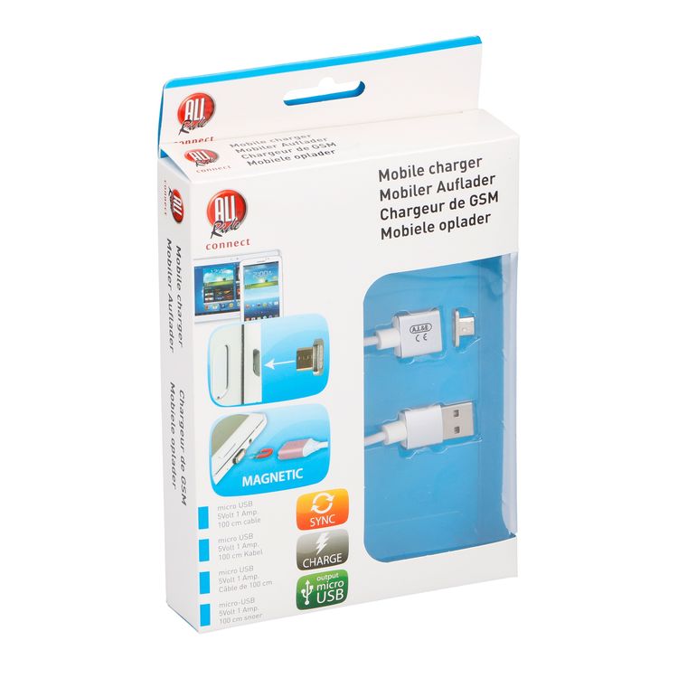 Cablu Micro USB magnetic, 1A, 1m