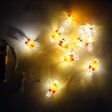 Instalație de Crăciun, 10 LED-uri, 120 cm