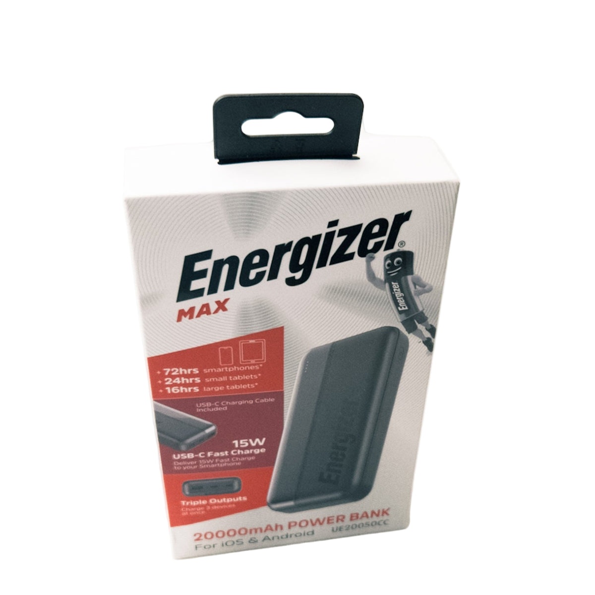 Powerbank, 20000 mAh, 2.1A, 10,5W.