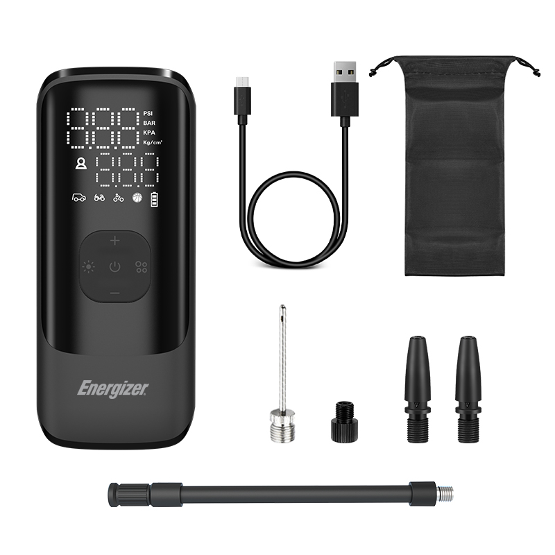 Mini compresor power bank cu funcție de lanternă
