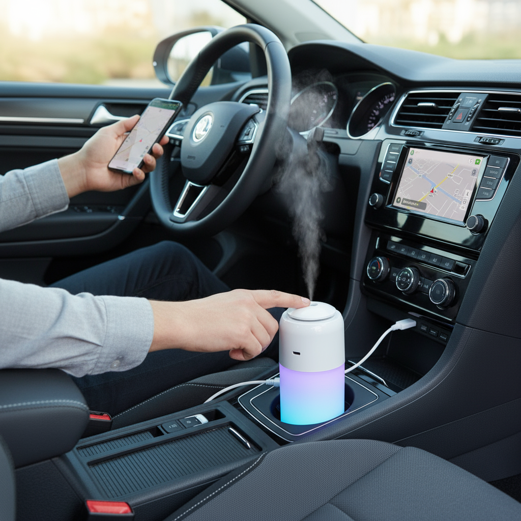 Umidificator de aer cu iluminare LED