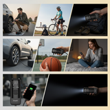 Mini compresor power bank cu funcție de lanternă